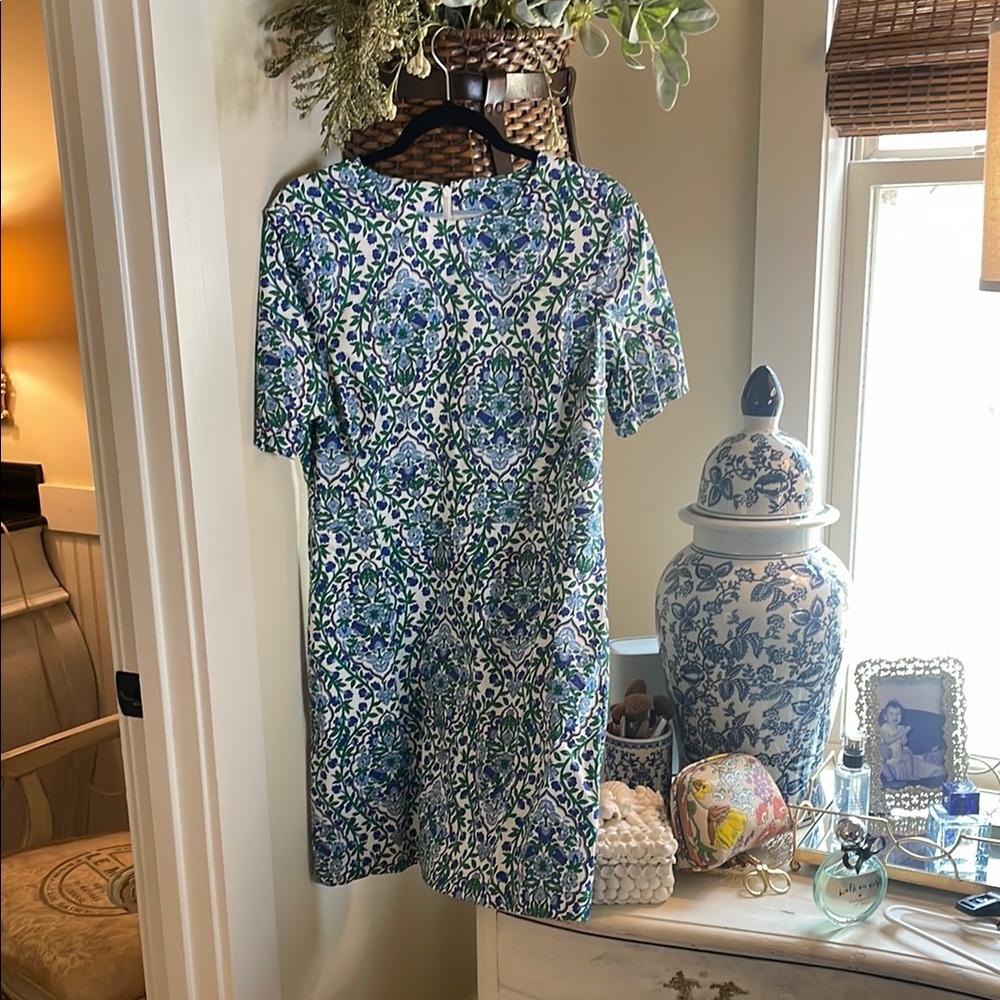 - Boden Floral Blue and Green Dress